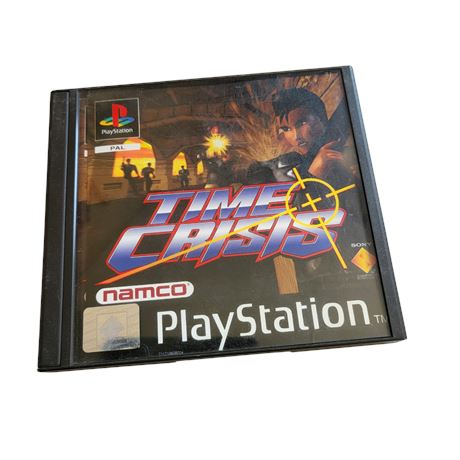 1996 PAL Time Crisis Playstation game Black label complete NAMCO PS1 VGC