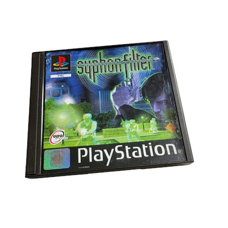 1999 PAL Syphon Filter Playstation game Black label complete 989 PS1 GC