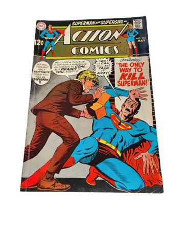1969 DC Action Comics comic Superman/Last Supergirl #376 12c GC