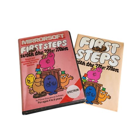 1985 ZX Spectrum First Steps with Mr. Men game Mirrorsoft OG GC