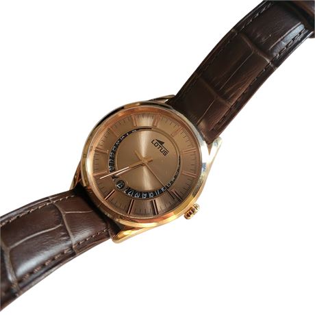 Classic Lotus 15980 Minimalist wristwatch day calendar quartz movement GC
