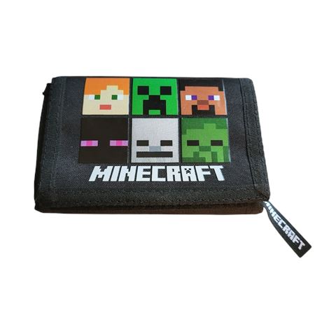 Official Minecraft 6-character soft wallet unisex/kids VGC