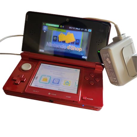 2011 Nintendo 3DS OG red handheld console charger working VGC
