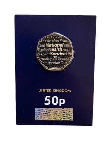 2023 Royal Mint Check Your Change NHS 75th Anniversary 50p coin BU UK
