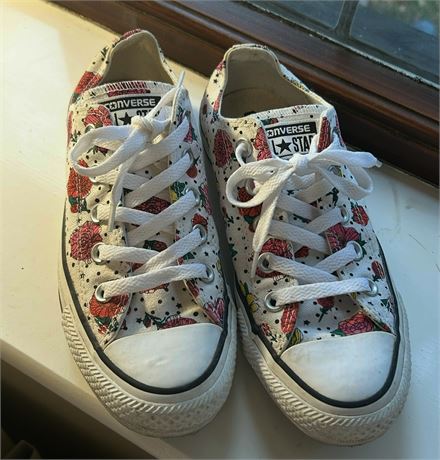 Floral Print Converse, UK Size 3