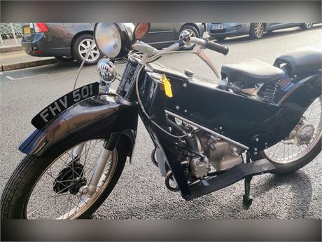 Classic 1952 Velocette LE Shining Black Motorcycle