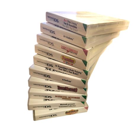 Retro PAL Stack of Ten puzzle/creative Nintendo DS games complete GC