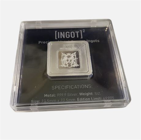 2019 CPM Coins fine silver square ingot .999 1oz SEALED LIMITED EDITION UK