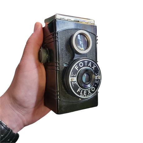 Vintage c1950 Fotax Flexo Pseudo Reflex 127 Camera Bakelite Case GC