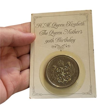 Royal Mint 1990 Queen Elizabeth II commemorative coin sealed 28.2g GB UK