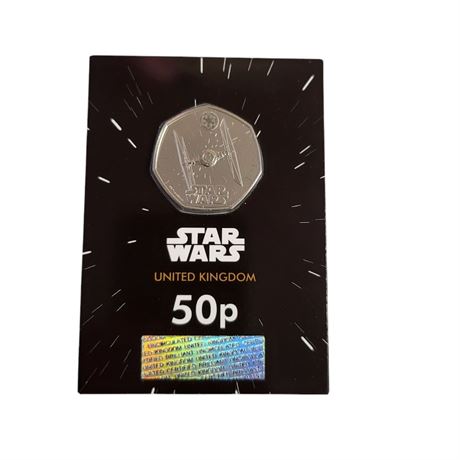 2024 Royal Mint Disney Star Wars TIE Fighter 50p coin BU UNC LFL UK