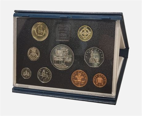 Royal Mint 1996 Proof Coin Collection Crown £2 £1 50p 20p 10p 5p 2p 1p UK COA
