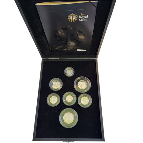 20089 Royal Mint Piedfort Silver 7 Coin Collection 87.87g COA PROOF QEII UK BOX