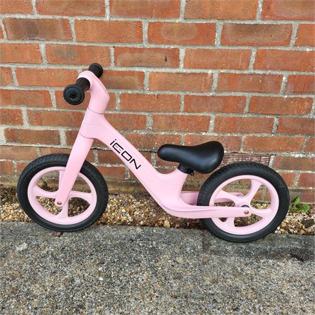 Icon Pastel Pink Balance Bike Lightweight 2+ Years VGC