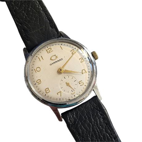 VINTAGE 1960s GARRARD MANUAL HAND WINDING GENTS WRISTWATCH GC