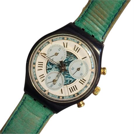 Vintage 1994 Chrono Swatch wristwatch quartz working Swiss Made GC