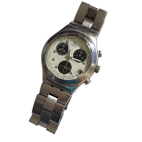 VINTAGE 2001 SWATCH IRONY Chrono Wristwatch Quartz Movement WR GC