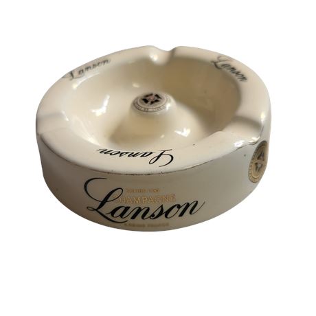 Vintage Ceramic Lanson Champagne Ashtray Made in France Breweriana GC