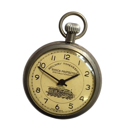 Vintage Railway Timekeeper Gents Hand Winding Mechanical Pocket Watch Austria GC