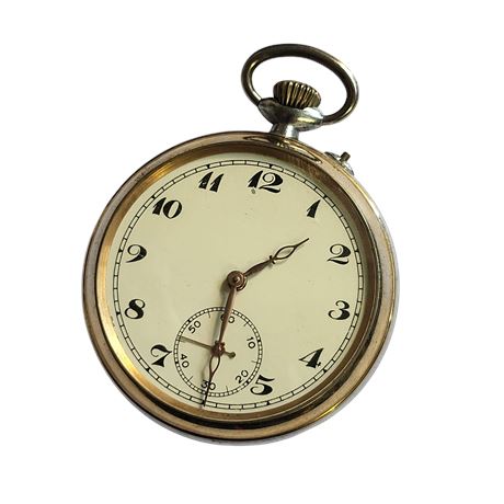 Vintage Unbranded Gents Hand Winding Mechanical Pocket Watch GC