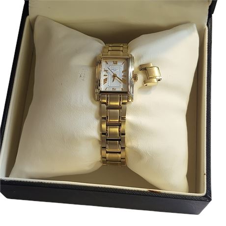 Vintage Rotary LB0280506 Ladies gold-plated wristwatch quartz movement Swiss VGC