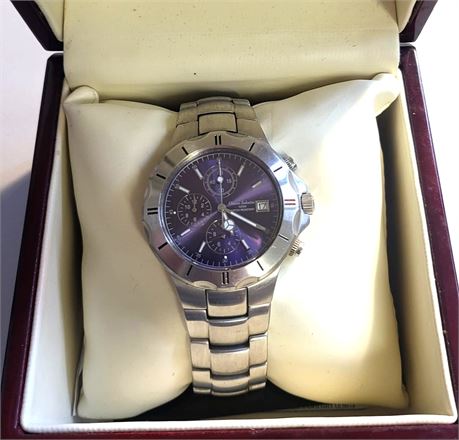 Vintage Gianni Sabatini Gents QUARTZ Wristwatch Date on Dial Boxed Paperwork VGC